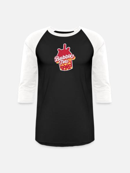 bubble tea - Unisex Baseball T-Shirt - black/white