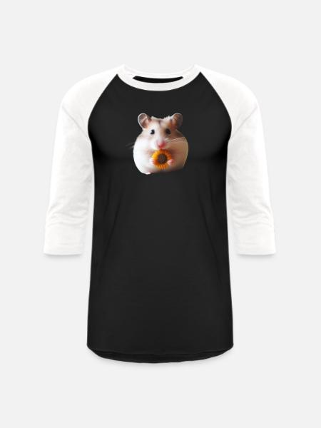 Seeds & Hamsters - Unisex Baseball T-Shirt - black/white