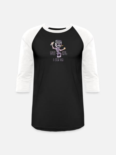 Piston design - Unisex Baseball T-Shirt - black/white