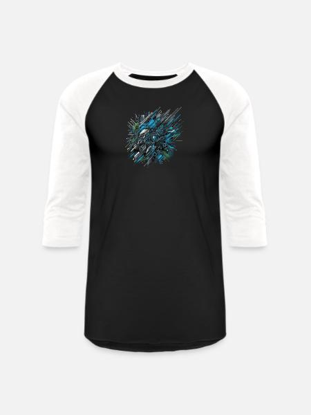 Neural Network Velocity - Unisex Baseball T-Shirt - black/white