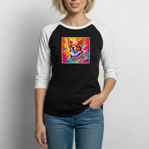 Best Dog Pet Paint Art - Unisex Baseball T-Shirt