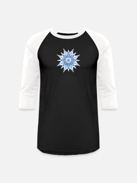 Ice Crystal - Unisex Baseball T-Shirt - black/white