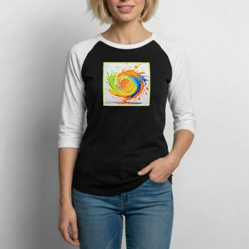 Citrus Splash of Color Design - Unisex Baseball T-Shirt