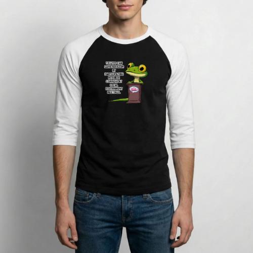 Public Comment Lizard Design - Unisex Baseball T-Shirt