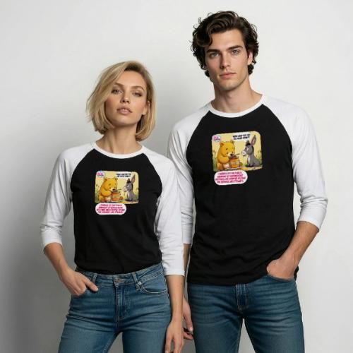 Honey Bear - Fire Tyrants - Unisex Baseball T-Shirt