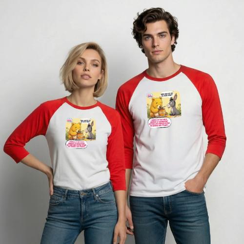 Honey Bear - Fire Tyrants - Unisex Baseball T-Shirt