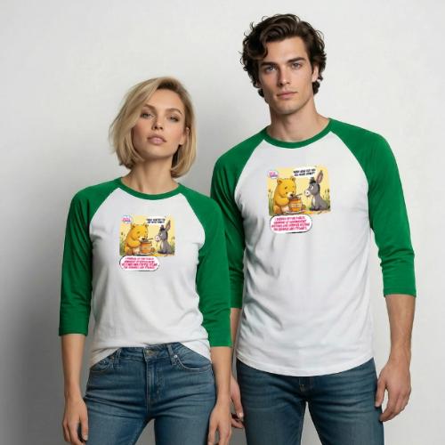 Honey Bear - Fire Tyrants - Unisex Baseball T-Shirt