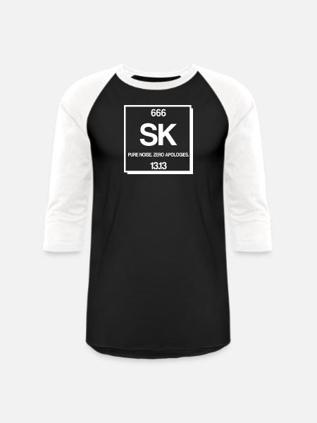 666 S-k Element - Unisex Baseball T-Shirt - black/white