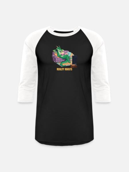 Reality Roasts - Unisex Baseball T-Shirt - black/white