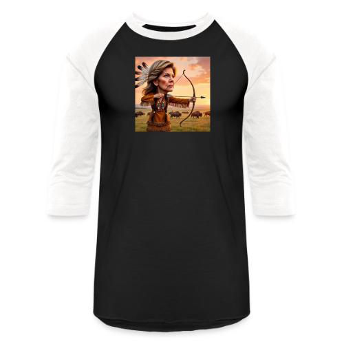 Elizabeth Warren hunting buffalo - Unisex Baseball T-Shirt