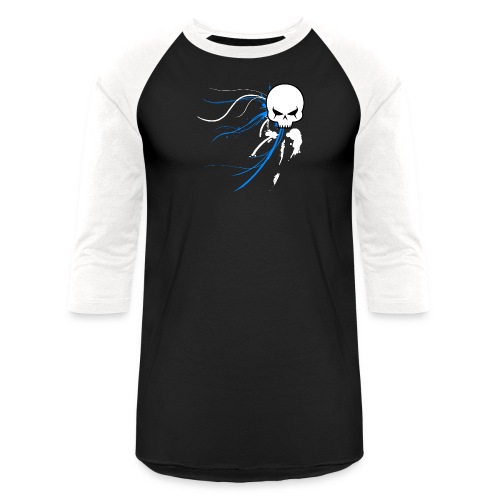 cyber skull bluw - Unisex Baseball T-Shirt