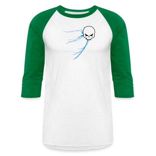 cyber skull bluw - Unisex Baseball T-Shirt