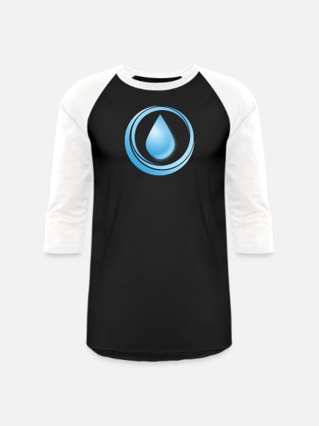 Water - Unisex Baseball T-Shirt - black/white