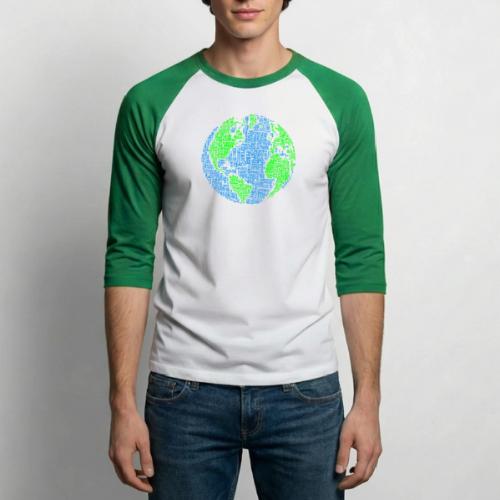 Global PEACE Sphere - Unisex Baseball T-Shirt