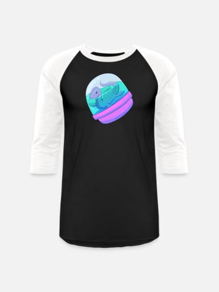 Capsule Cryptids Nessie - Unisex Baseball T-Shirt - black/white