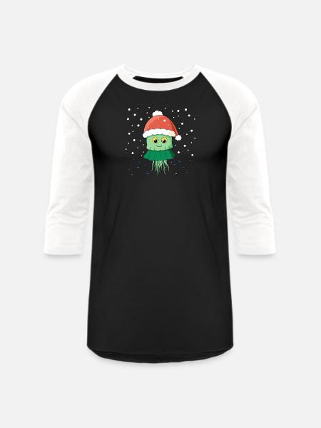 JELLYFISH - Unisex Baseball T-Shirt - black/white