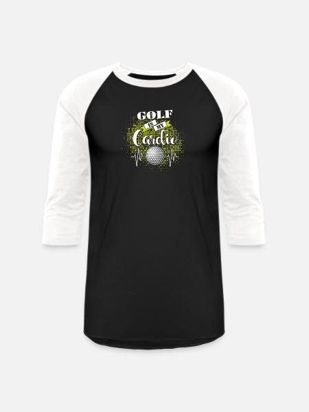 Golf Is My Cardio - Unisex Baseball T-Shirt - black/white