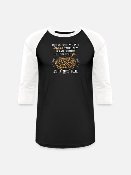 Equality Pie - Unisex Baseball T-Shirt - black/white