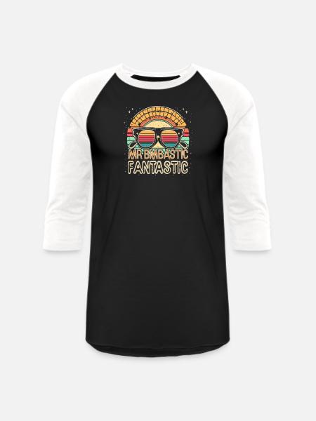 Mr.bombastic fantastic - Unisex Baseball T-Shirt - black/white