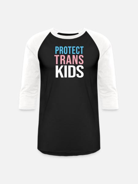 protect trans youth - Unisex Baseball T-Shirt - black/white