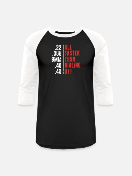 all faster than 911 - Unisex Baseball T-Shirt - black/white