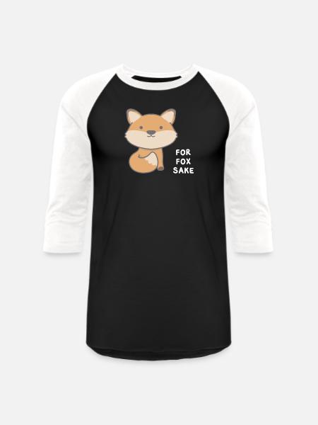 For Fox Sake - Unisex Baseball T-Shirt - black/white