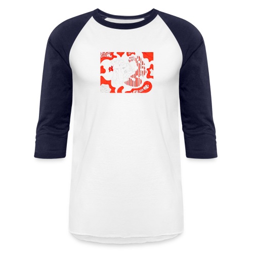 white red white - Unisex Baseball T-Shirt