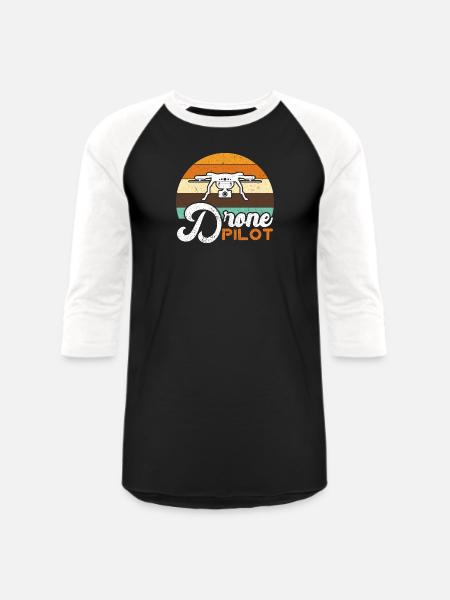 Drone Pilot - Unisex Baseball T-Shirt - black/white