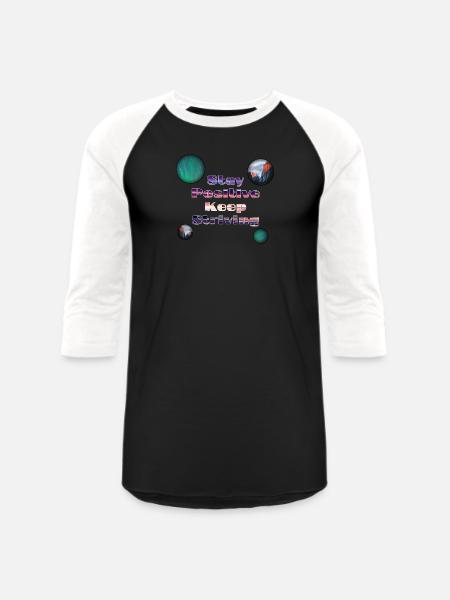 Stay positive keep striving - Unisex Baseball T-Shirt - black/white