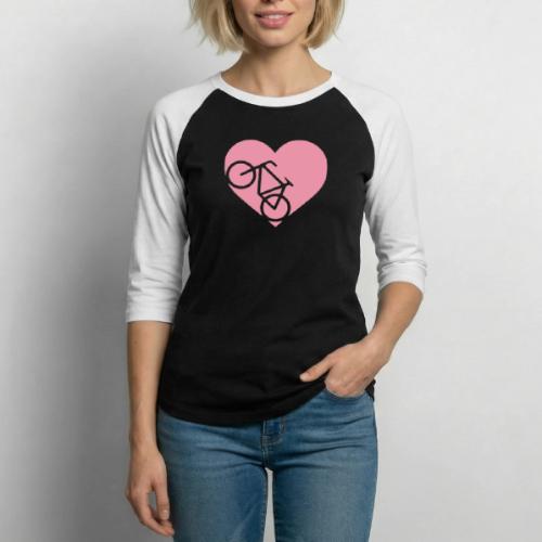 heart_bicycle_cutout - Unisex Baseball T-Shirt