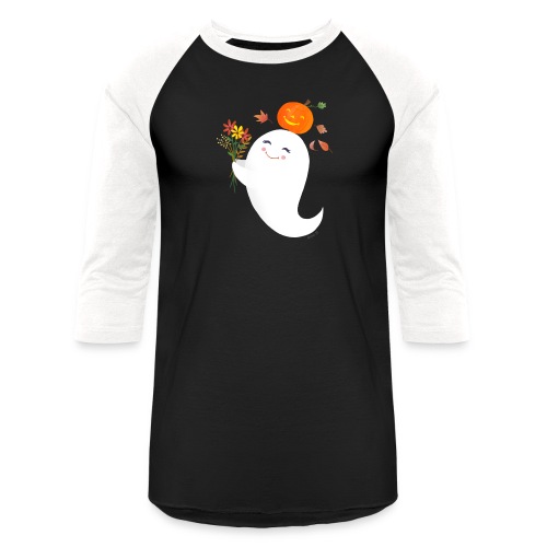 Bella Boo Halloween Ghost - Unisex Baseball T-Shirt