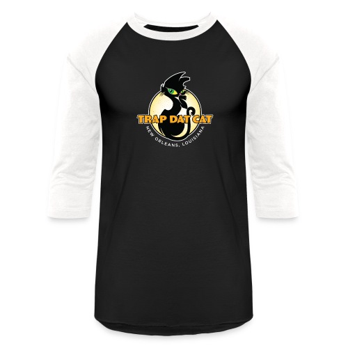 Trap Dat Cat Offical Logo - FOR DARK BACKGROUNDS - Unisex Baseball T-Shirt