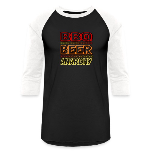 BBQ BEER ANARCHY - Unisex Baseball T-Shirt