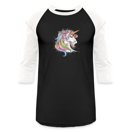 Evil Unicorn - Unisex Baseball T-Shirt