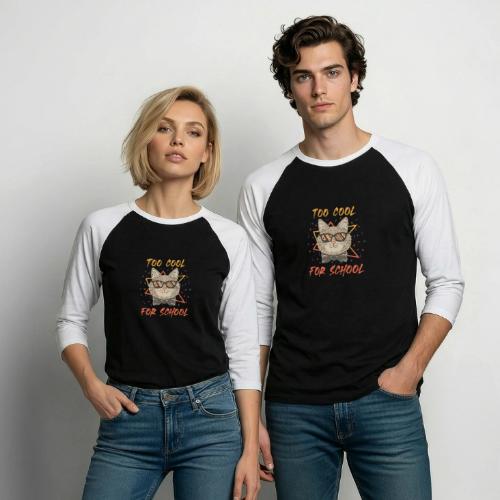 Too cool for school - Unisex Baseball T-Shirt