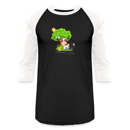 cute little cow - Unisex Baseball T-Shirt