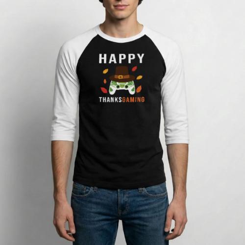 Happy ThanksGaming Pilgrim - Unisex Baseball T-Shirt