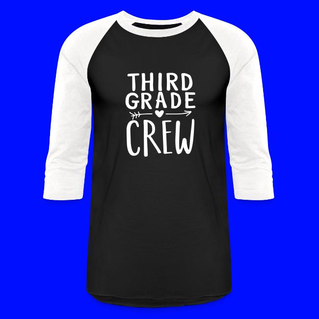 Third Grade Crew Heart Teacher T-Shirts