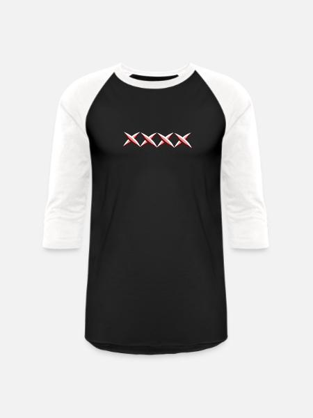 red crosses cross - Unisex Baseball T-Shirt - black/white