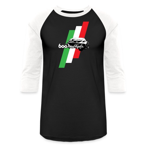 Fiat 600 Multipla script and illustration - - Unisex Baseball T-Shirt