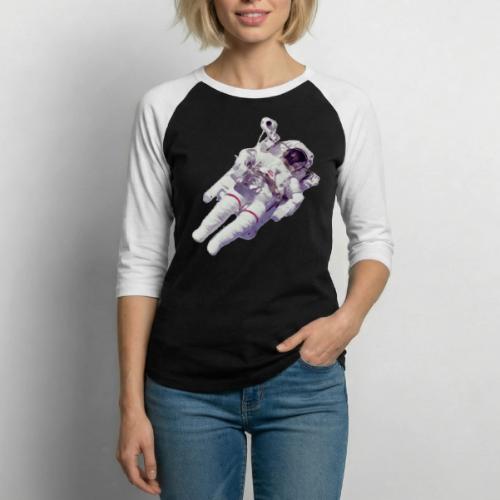 Astronaut floating in space. - Unisex Baseball T-Shirt