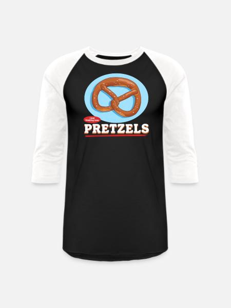 Pretzel I Love Pretzels - Unisex Baseball T-Shirt - black/white