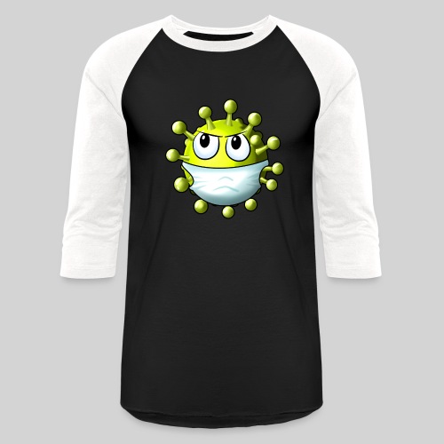 Cartoon Corona Virus - Unisex Baseball T-Shirt
