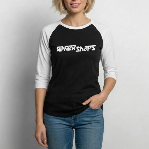 Ginger Snap5 logo (one line white) - Unisex Baseball T-Shirt