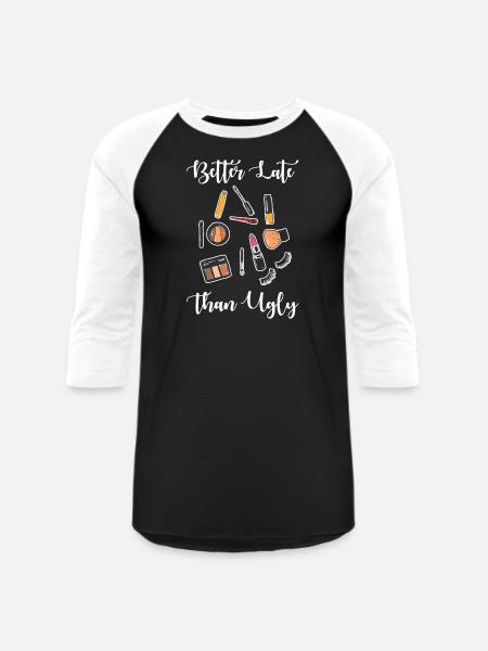 Make-up Cosmetics Saying Funny - Unisex Baseball T-Shirt - black/white