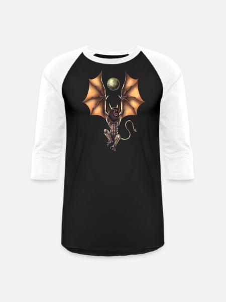 Cryptozoology Creature Ahool - Unisex Baseball T-Shirt - black/white