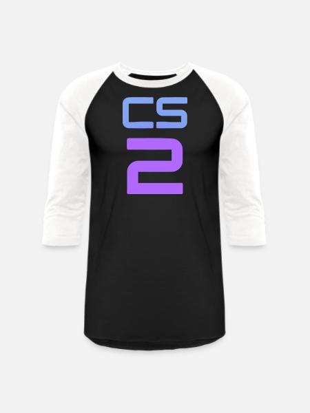 CS 2 - Unisex Baseball T-Shirt - black/white