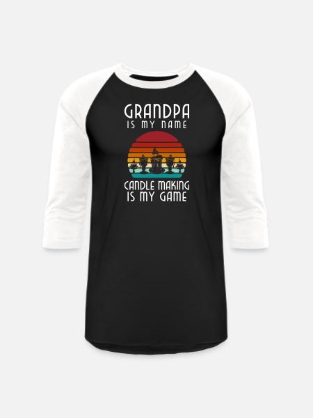 Candle Deco Passion - Unisex Baseball T-Shirt - black/white