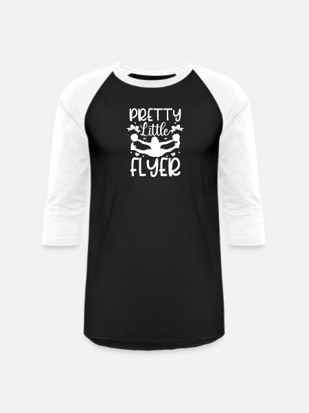 Pretty little flyer - Unisex Baseball T-Shirt - black/white