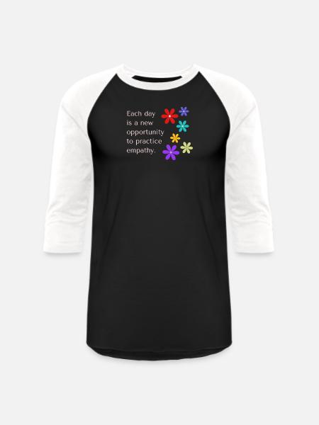 Empathy - Unisex Baseball T-Shirt - black/white